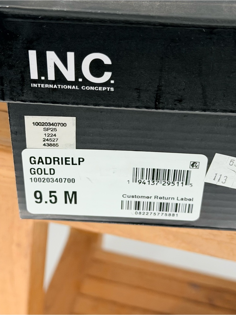 New GADRIELP WINC International Concepts Gold Pointed Toe Flats SIZE 9.5 - Picture 4 of 4